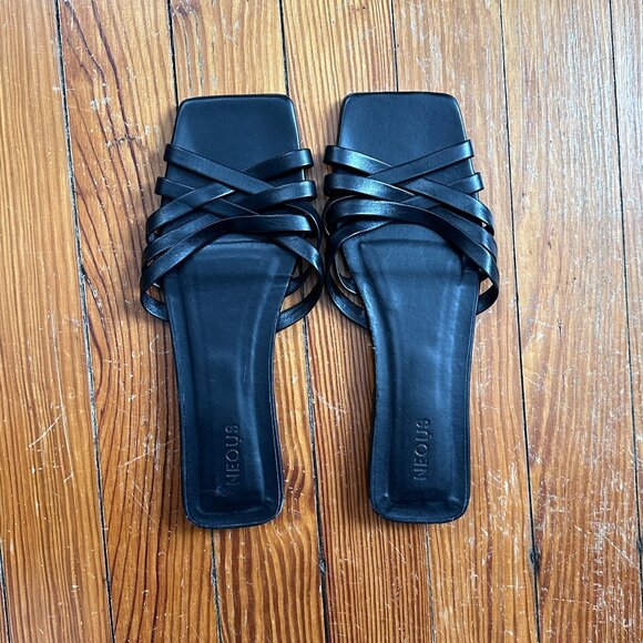 NEOUS Black Cophila 5MM Sandals - Picture 1 of 4
